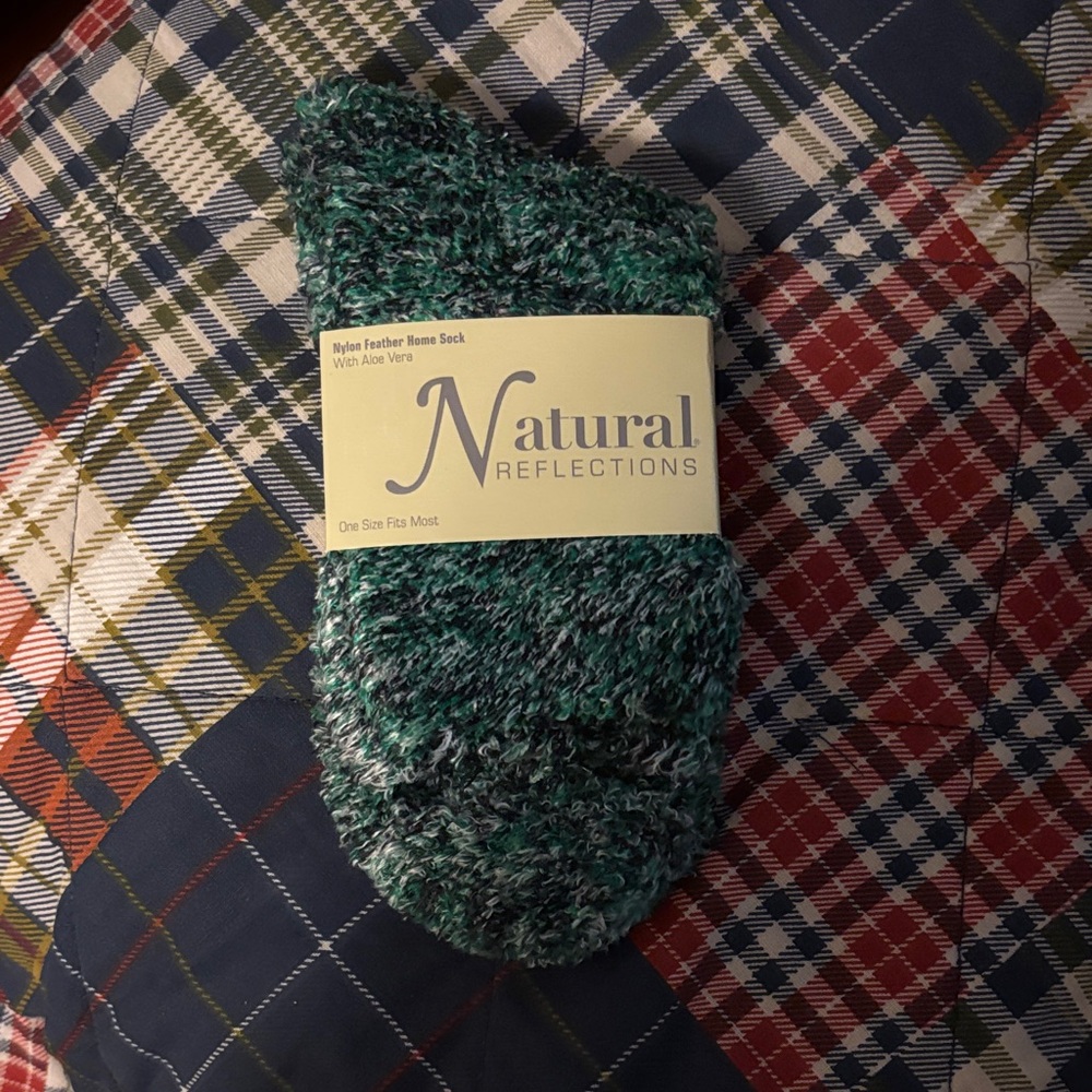 2 for $15 -Natural Reflections Multi-Tone Green Socks